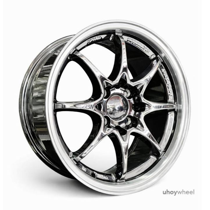 Velg Ce28 Ring 15x7 H4100x114.3 et +40 Black Chrome W/Lip Polish