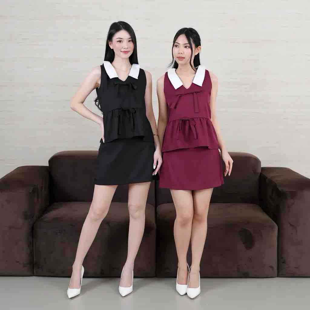 ONE SET WANITA ROK PENDEK COQUETTE