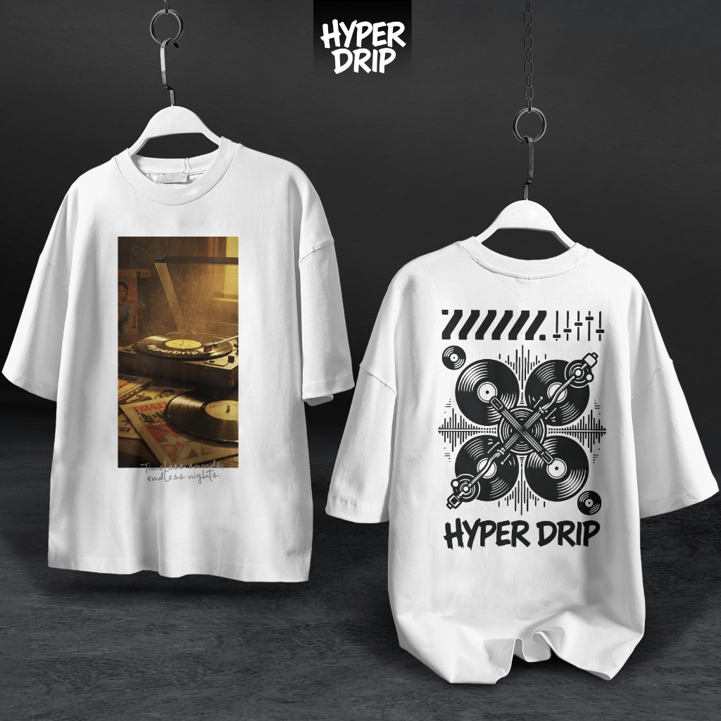 HYPERDRIP - OVERSIZE T-Shirt " ANALOG " | Kaos Oversize Unisex | Cotton Combed 20s Tebal | Baju Dist