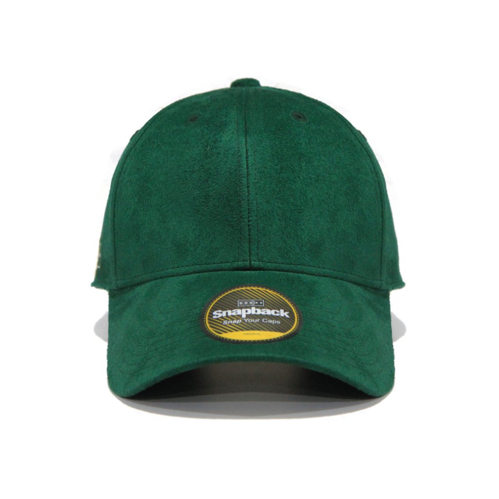Snapback Topi Baseball Hijau Polos Unisex Suede Cap