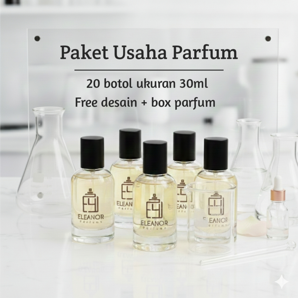 PAKET USAHA / MAKLON PARFUM DENGAN BRAND SENDIRI (PAKET ISI 20 BOTOL) FREE PACKING BOX + STIKER