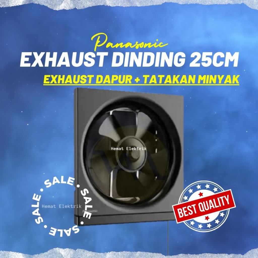 Exhaust Fan Panasonic Dapur Dinding 10 inch Kipas Angin Hisap FV-25SHK1