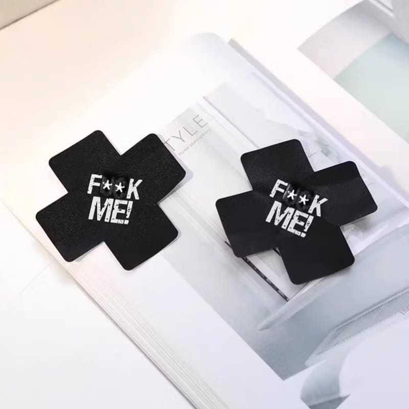 ( GROSIRLUCKY ) Nipple Penutup Puting Silang Love / Cover Puting Wanita Dewasa Polyester