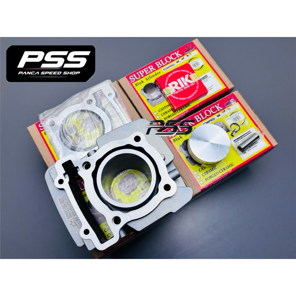 BLOK SEHER BORE UP BRT NMAX 155 OLD /NEW AEROX 155 BORE UP UK 62MM DOUBLE COOLER PISTON FORGED