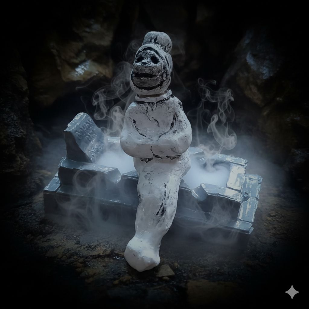 Swaylineshop Asbak Pocong Duduk,Asbak Makam,Asbak Kuburan