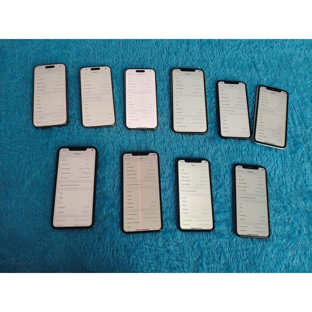 16 pro 128 resmi (fs oem) , 15 pro 128 resmi , 15 pro 128 resmi , 12 pm 256 resmi , 11 pro 256 resmi