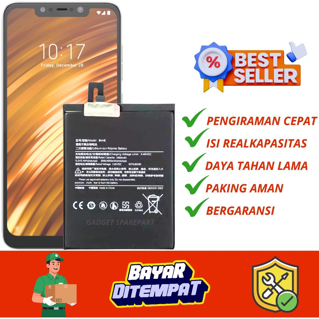 BATERAI XIAOMI POCOPHONE F1 / BATERAI XIAOMI POCOPHONE BM4E