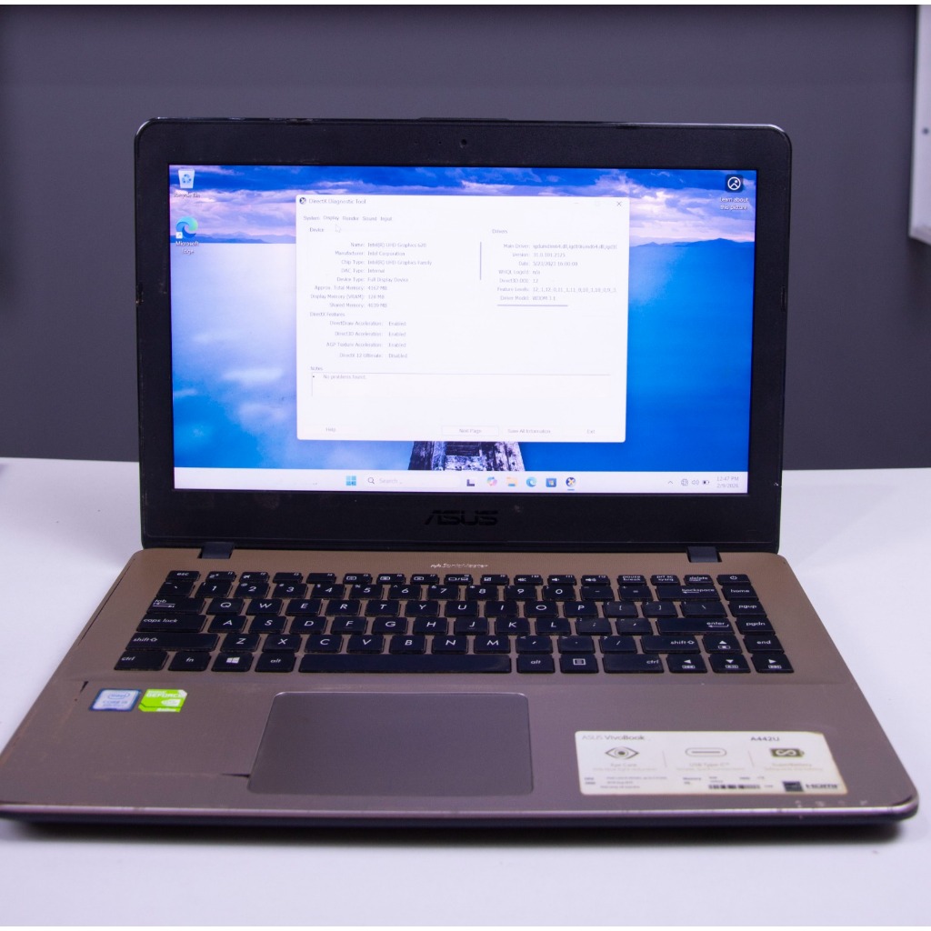 ASUS X442UQR Core i5 Gen 8 + VGA NVIDIA 2GB | Full Set | Siap Pakai