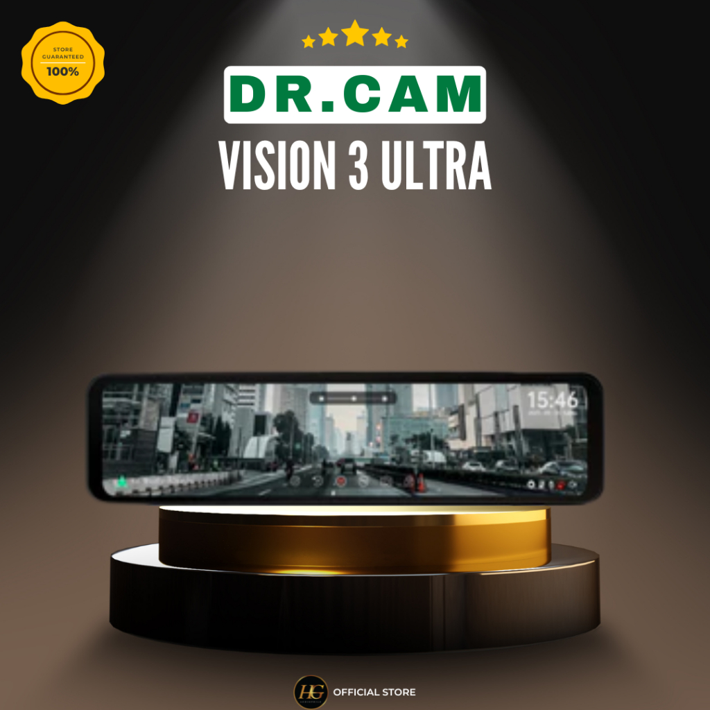 DVR KACA SPION HIRODIO DASHCAM DR.CAM+ VISION 3 ULTRA