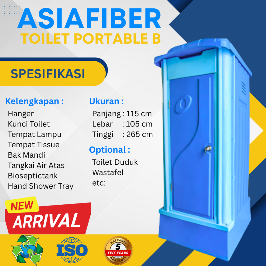 Toilet Portable Type B AsiaFiber