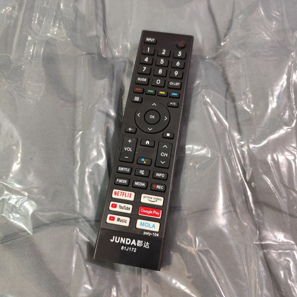 (BATAM) Remot TV Polytron Android Smart TV Garansi