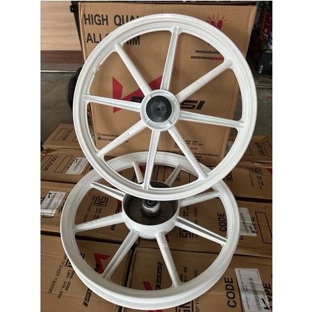 Velg Bintang Motor Merk Rossy Tipe Zigen Swan Ukuran 140/160 Ring 17 Motor Jupiter MX Warna Putih Ve