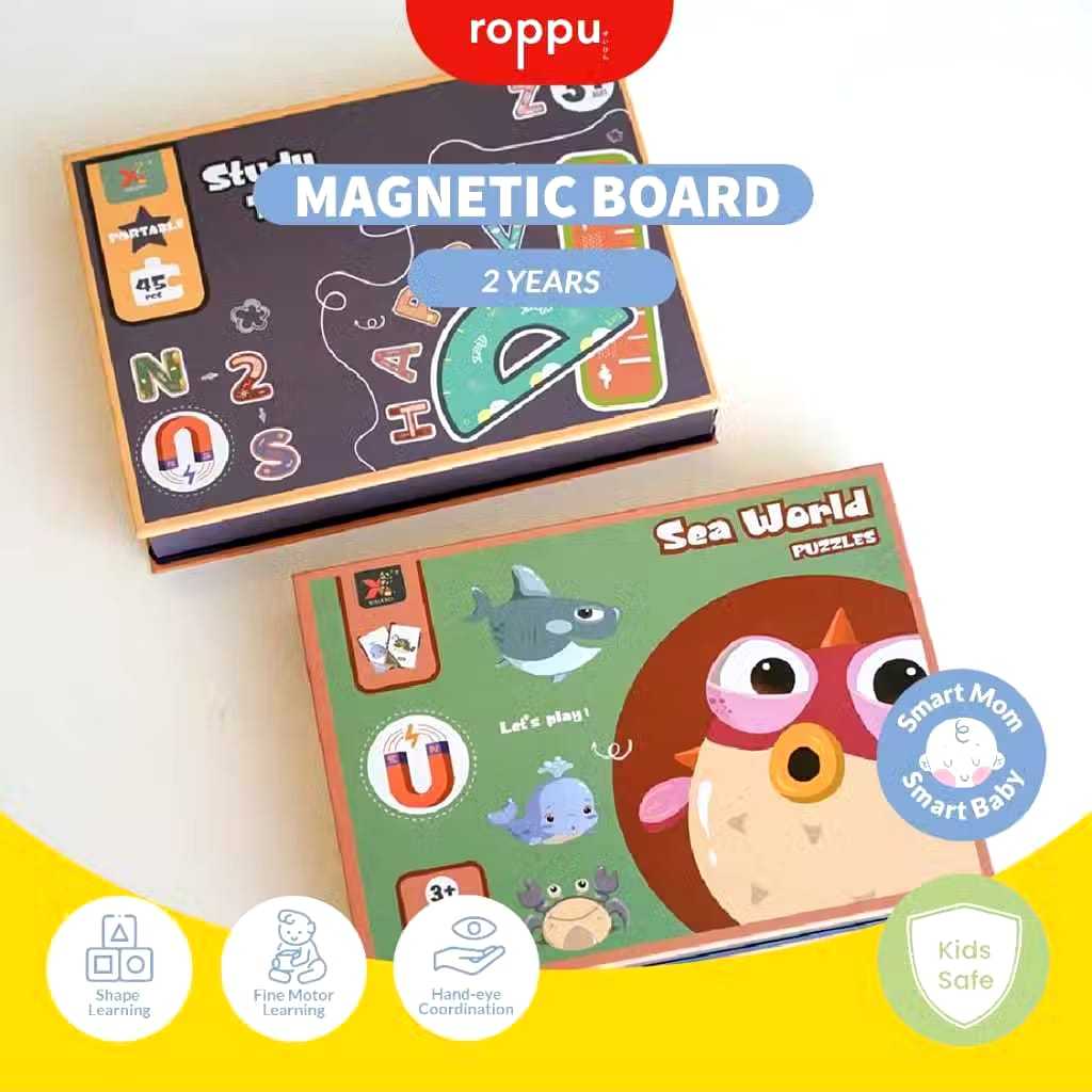 ROPPU Magnetic Board Edukasi Anak 3+ Tahun