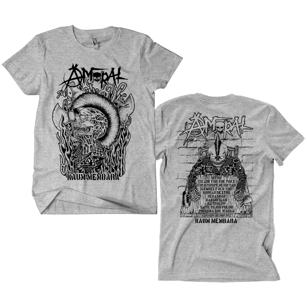 Kaos Band Punk Amoral - Kaum Membara abu misty