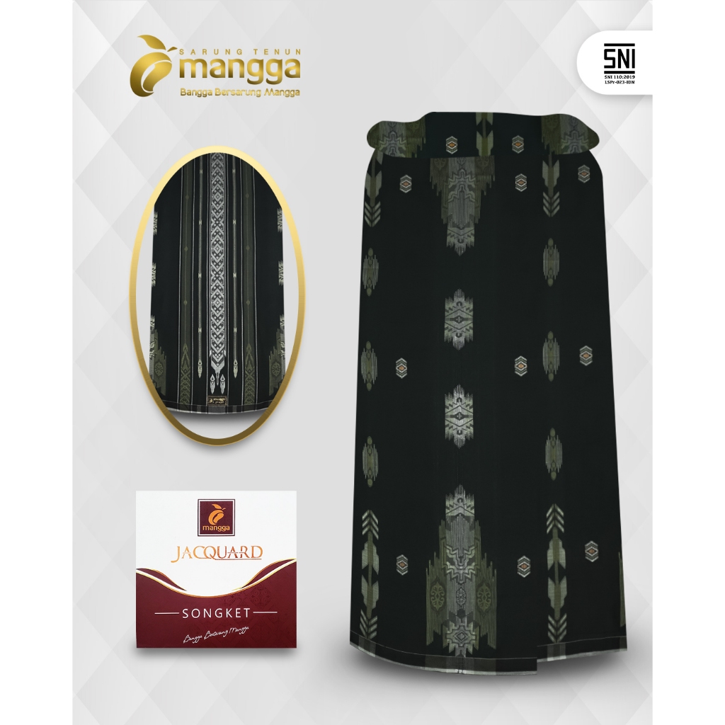 Sarung Mangga Jacquard Songket Hijau Tua JAC0010