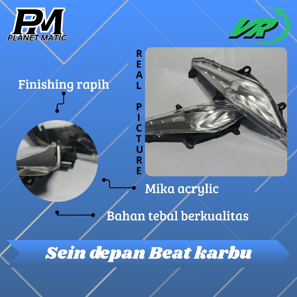 VR lampu sein depan sepeda motor BEAT karbu tahun 2010 - 2012