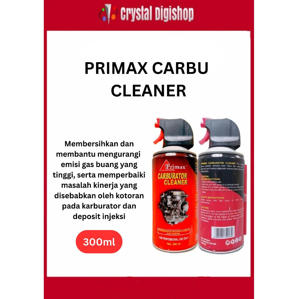 Carbu Cleaner Carburator Cleaner Primax 300 ml Cairan Pembersih Carburator Mobil dan Motor Mesin