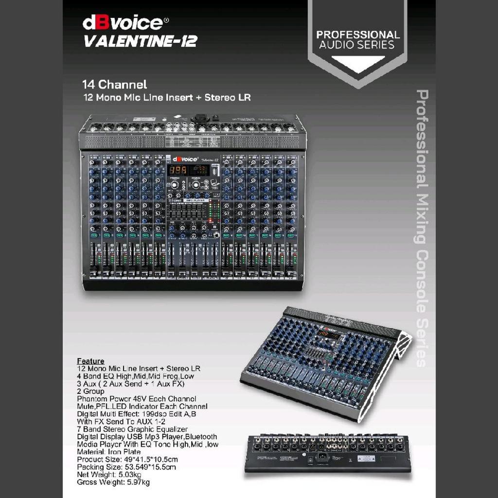 Mixer Audio dBvoice Valentine 12 Original 12 Channel | MELODY CLASSIC