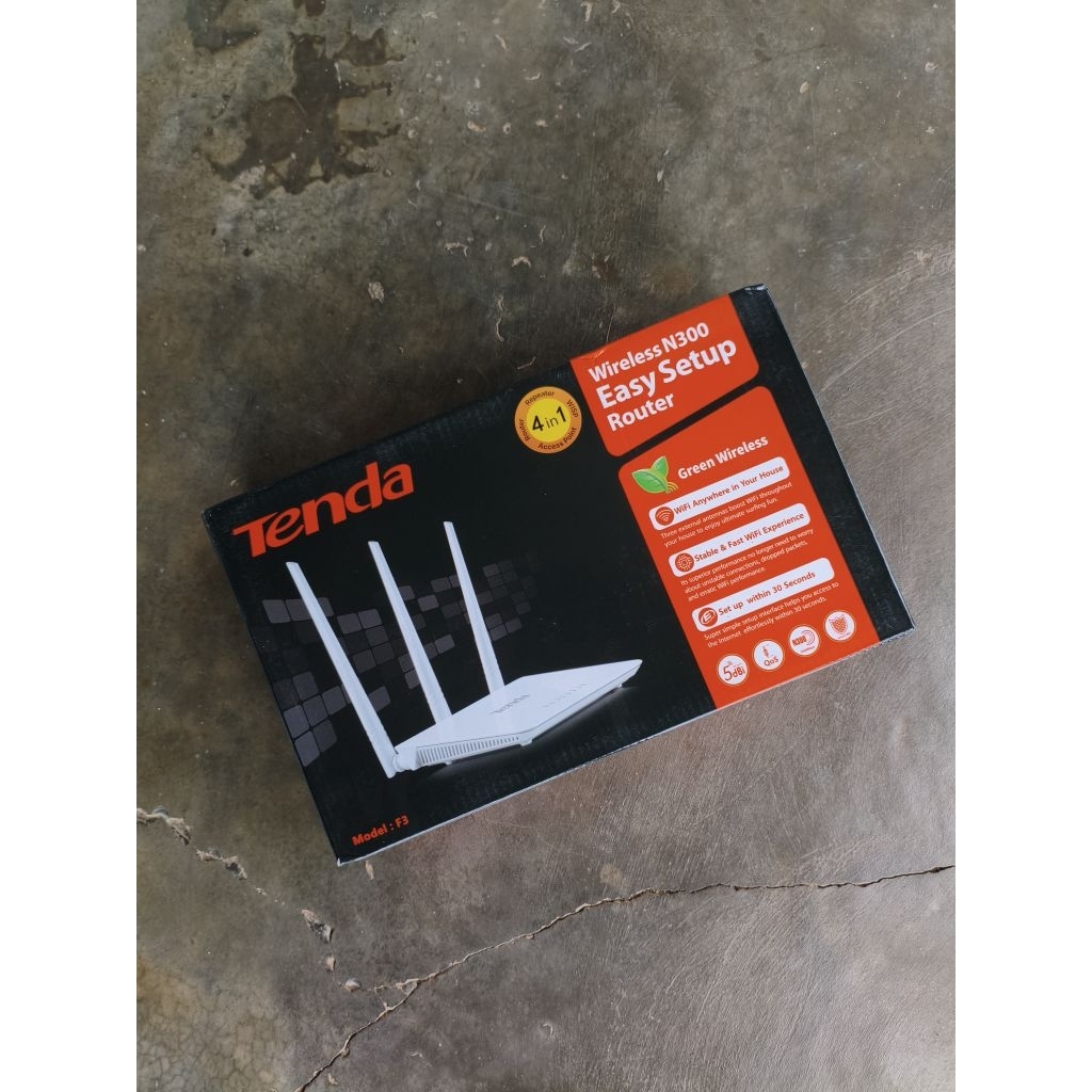Tenda F3 Antena 3 300mbps Router Ruter Modem Paralel Tembak Wifi
