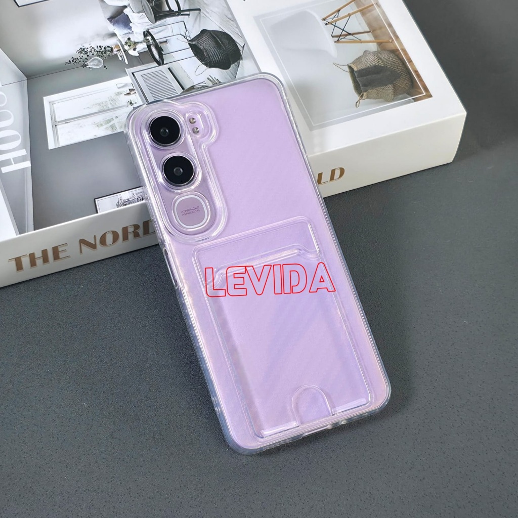 Vivo Y21D Vivo Y29 4G Card Case Clear / Slot Kartu Bening Case Vivo Y21D Vivo Y29 4G