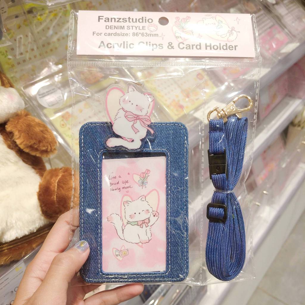 Fanz Studio FZ3320D Acrylic Card Holder Vertical Style Denim Standard Colors