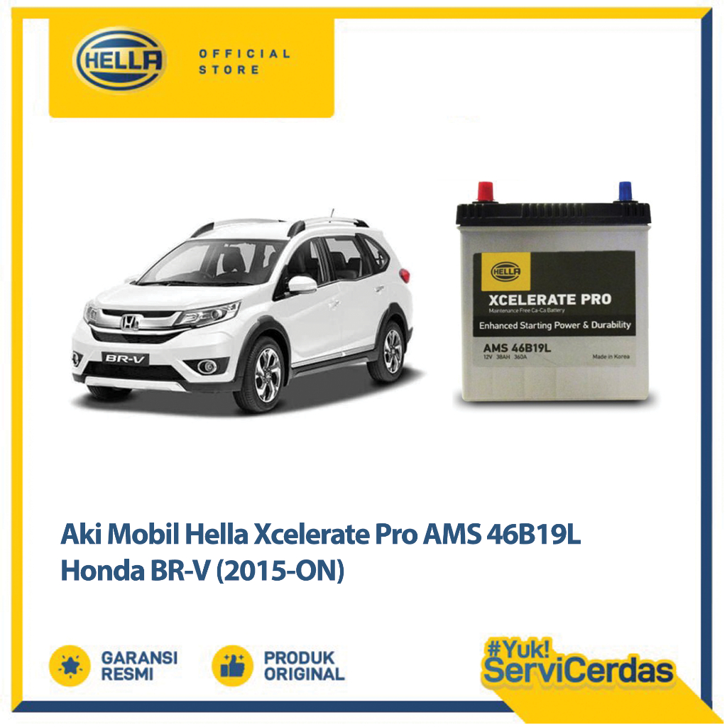 Aki Mobil Hella Honda BRV 2015 - Now XCELERATE PRO AMS NS40ZL - Aki Mobil Kering