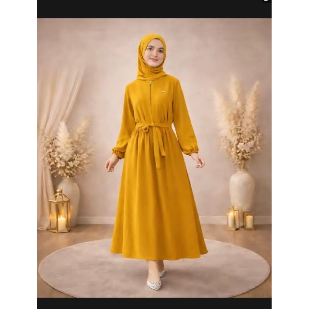 RAYA GAMIS MUSLIMAH WANITA MODERN CRINKLE PREMIUM