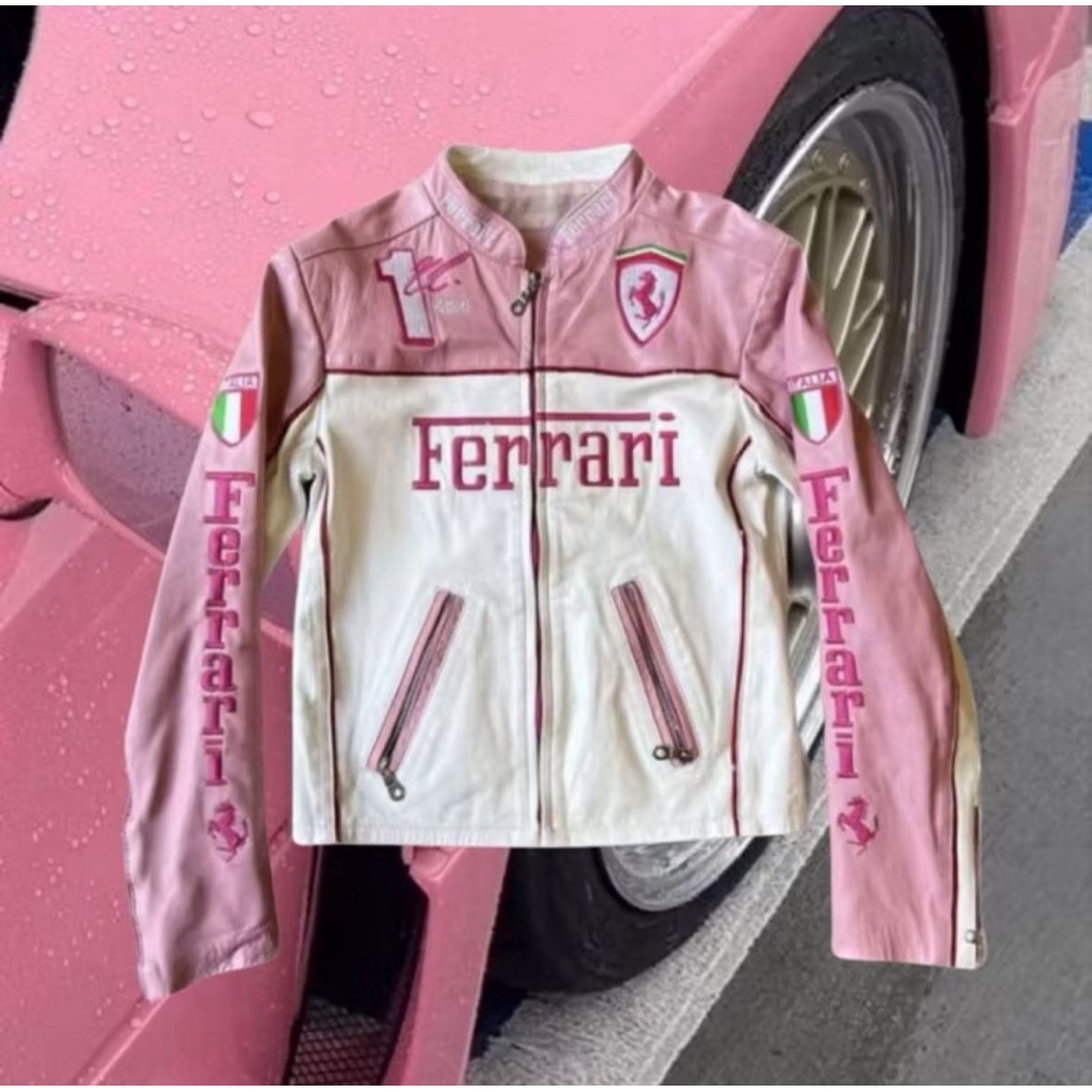 jacket f1 wanita pink