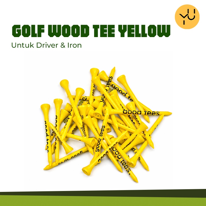 YUarts 5 Pcs Tee Golf Kayu Model Unik Cocok untuk Driver & Iron Tahan Lama