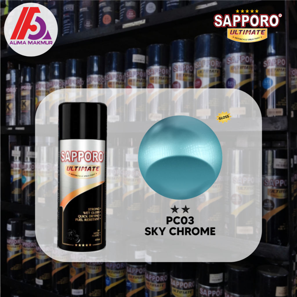 Sapporo Ultimate PC03 SKY Chrome 400cc / Pilok Chrome Effect Sapporo / Cat Semprot Chrome