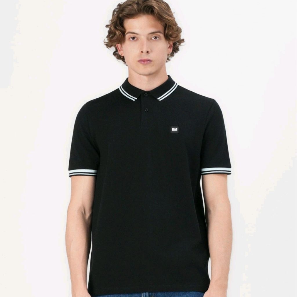 Weekend Offender Levanto Polo Shirt Black / Sea Spray Original