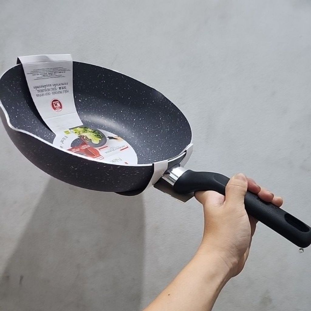 tefal deep fry pan natura 24cm 26cm teflon anti lengket ceramic coating