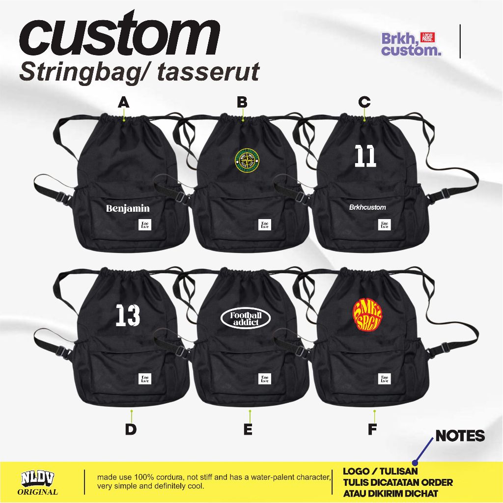 TAS SERUT CUSTOM STRINGBAG PREMIUM TAS SEKOLAH STRINGBAG TAS HAJI TAS SEPATU CORDORA MURAH