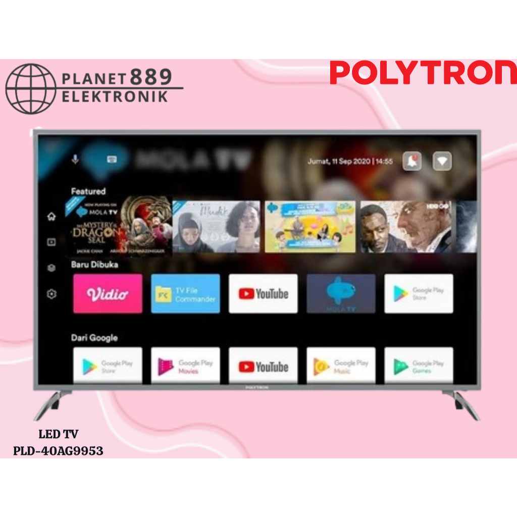Polytron ANDROID TV FULL HD PLD-40AG9953 LED TV 40Inch