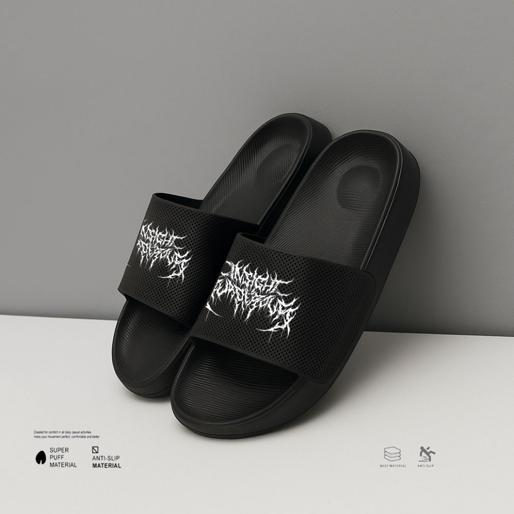 Sandal / Sendal Flat Karet Unisex Slop Selop Pria Sport NB Terbaru Termurah Murah Lebay Import / Ori