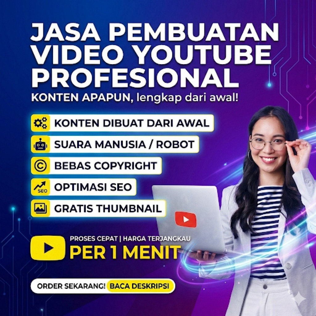 Jasa Pembuatan Video YouTube Profesional | SEO Friendly & Bebas Copyright