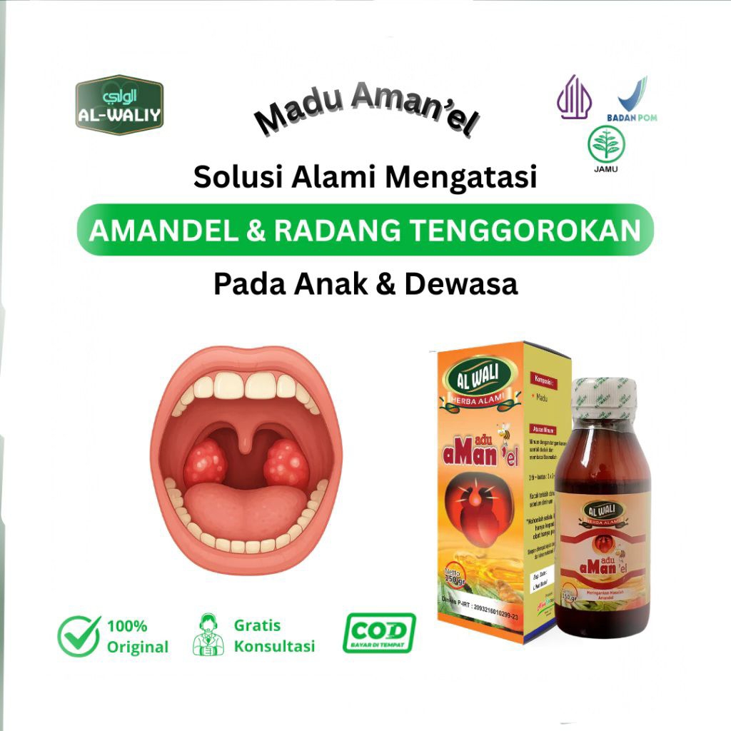 Madu amandel Radang Tenggorokan Al Waliy Alwaliy