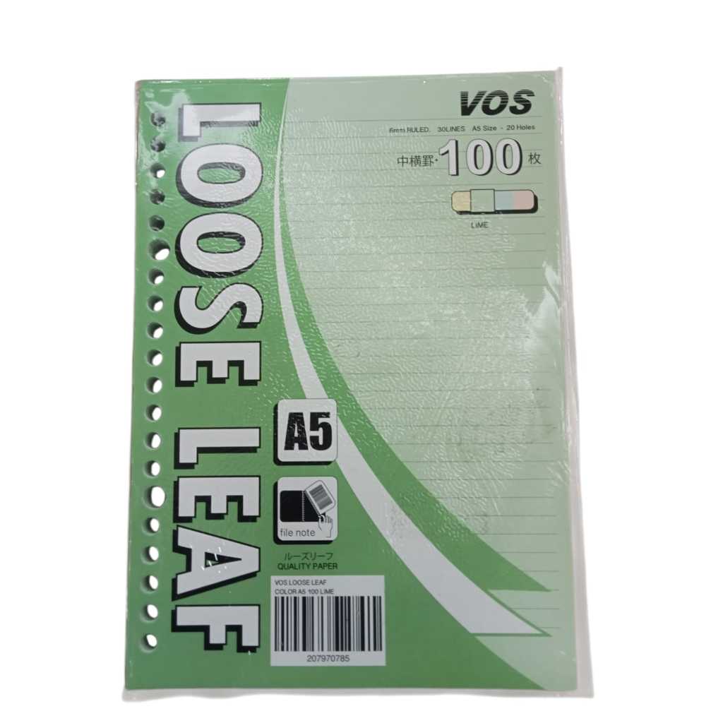 Gramedia Batam - Vos Loose Leaf A5 100 Lembar Lime
