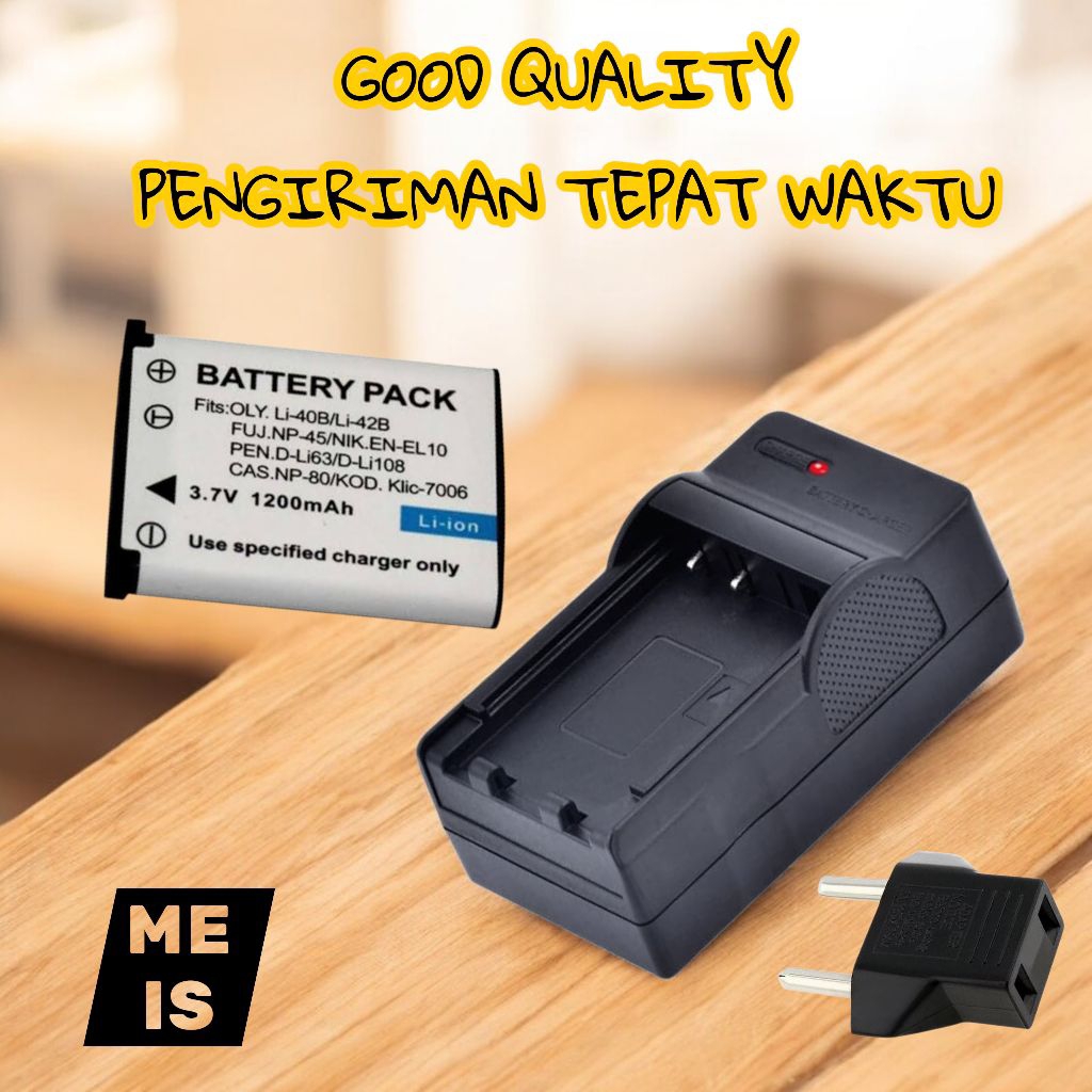 Charger & Baterai Casio Exilim QV-R70 QV-R100 QV-R200 QV-R300 QVR70 QVR100 QVR200 QVR300 - Batre Cas