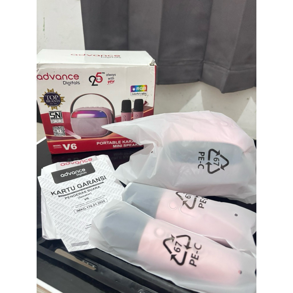 Advance V6 Speaker Bluetooth Karaoke 2 mic