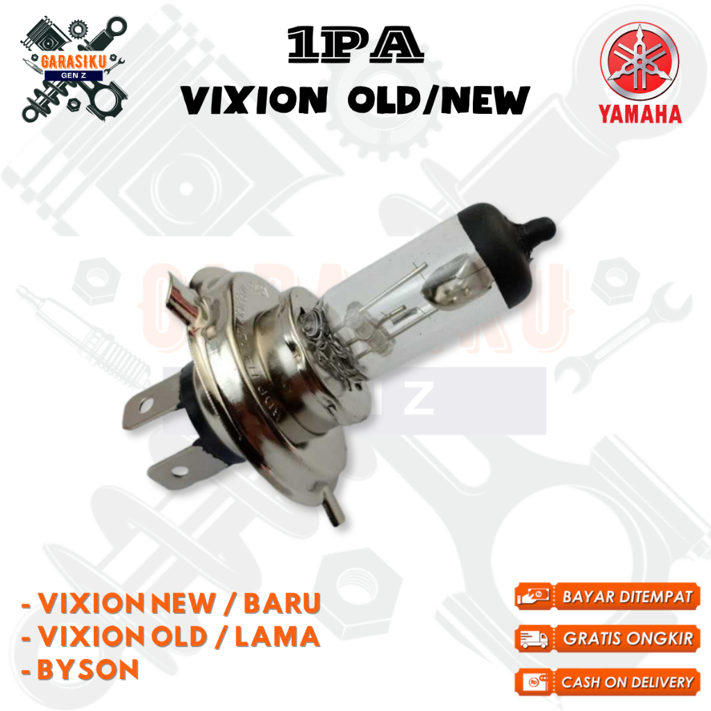 lampu depan vixion old - lampu depan vixion new - bohlam Yamaha byson - 1PA