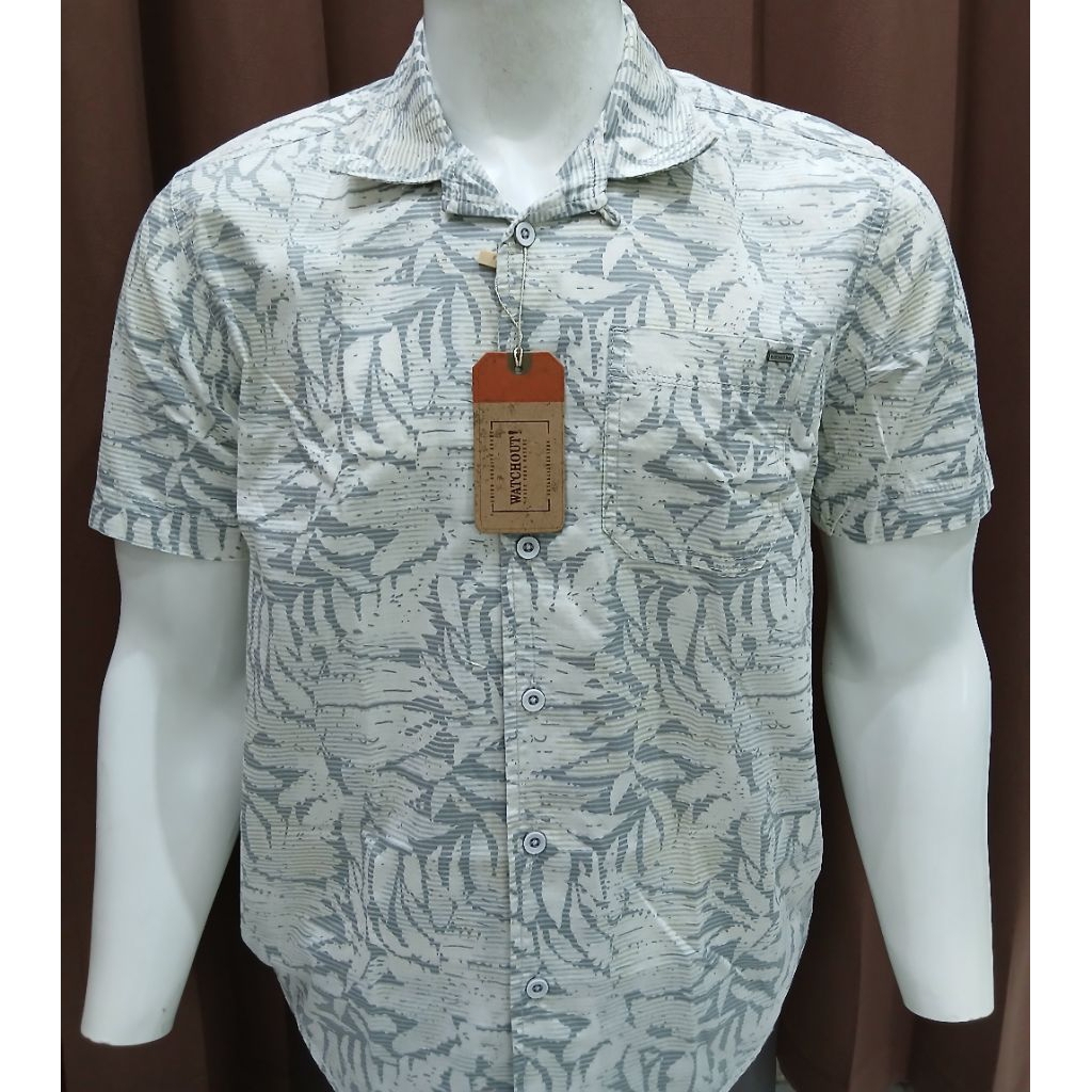 KEMEJA WATCHOUT CASUAL PRINTING LENGAN PENDEK REGULAR FITT ORIGINAL