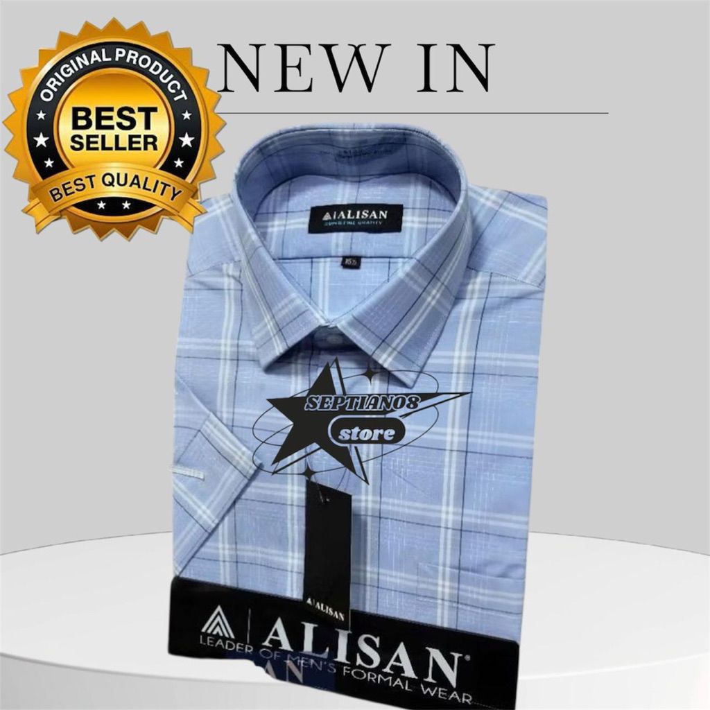 (ALISAN) orignal kemeja motif kotak premium by alisan reguler