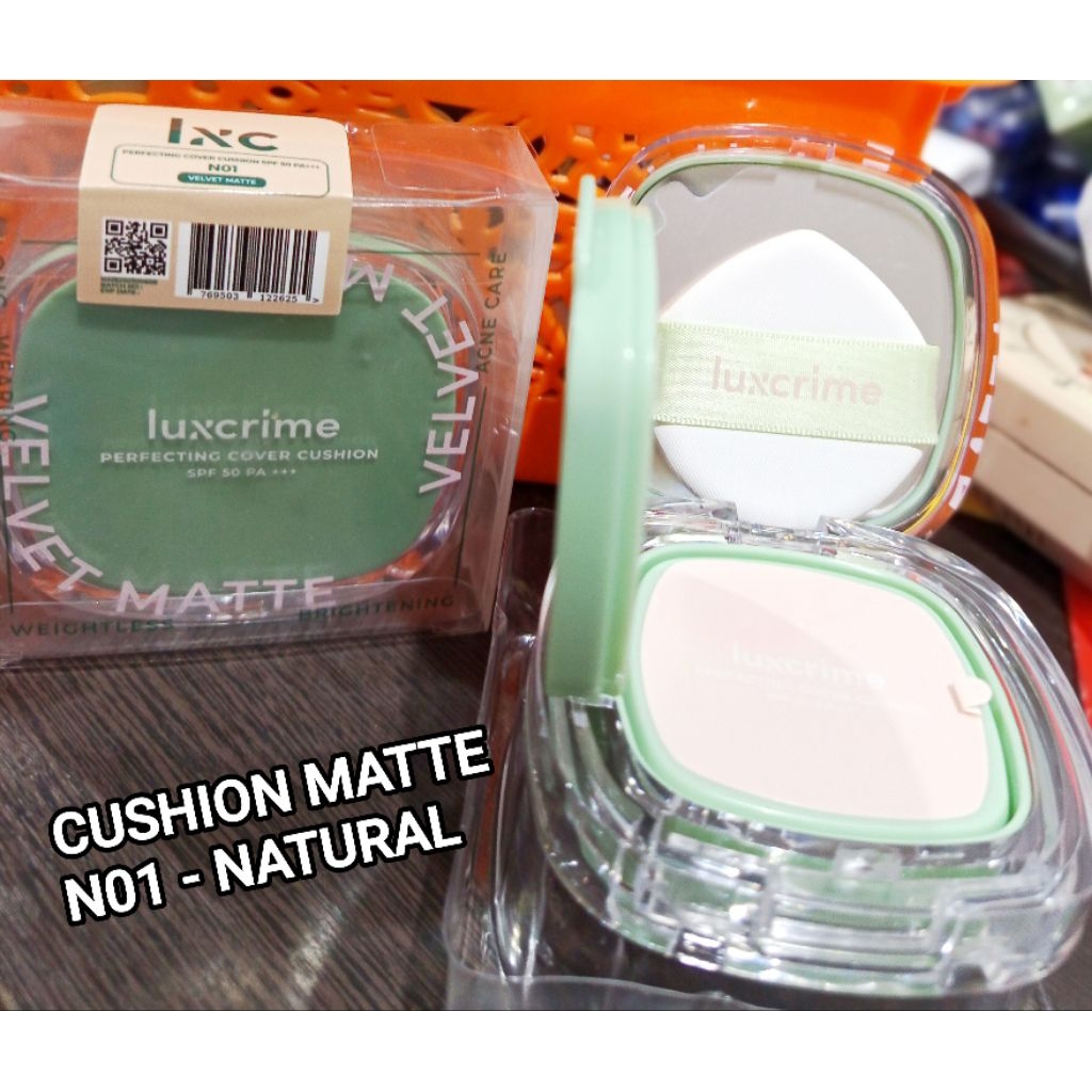 CUSHION VELVET MATTE LUXCRIME N01 NATURAL BPOM ORI SPF 50