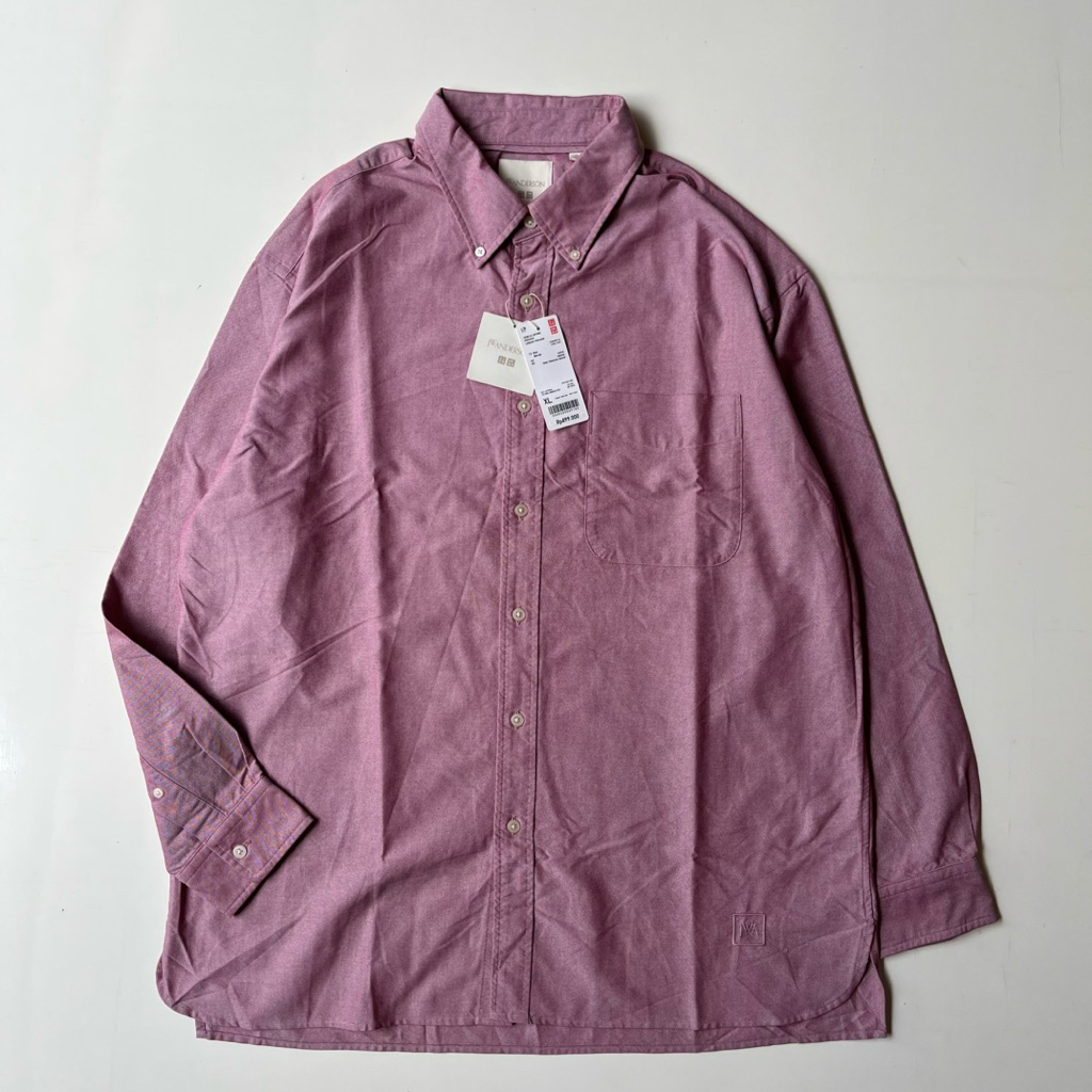 Sale Uniqlo x JW Anderson Kemeja Oxford Oversize Lengan Panjang Original