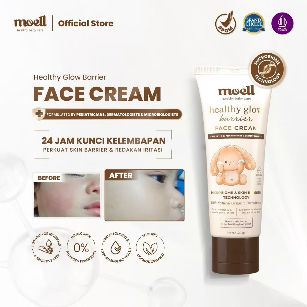 Moell Face Cream / Pelembab Wajah Anak