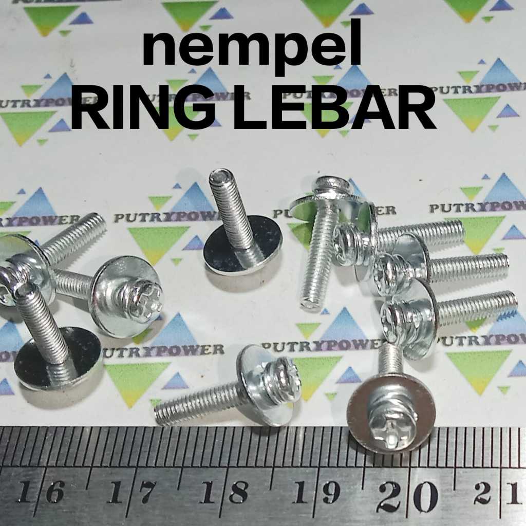 10PCS baut tr final M3X15mm NEMPEL ring LEBAR dan ring PER drat ulir halus diameter 3mm . pas untuk 