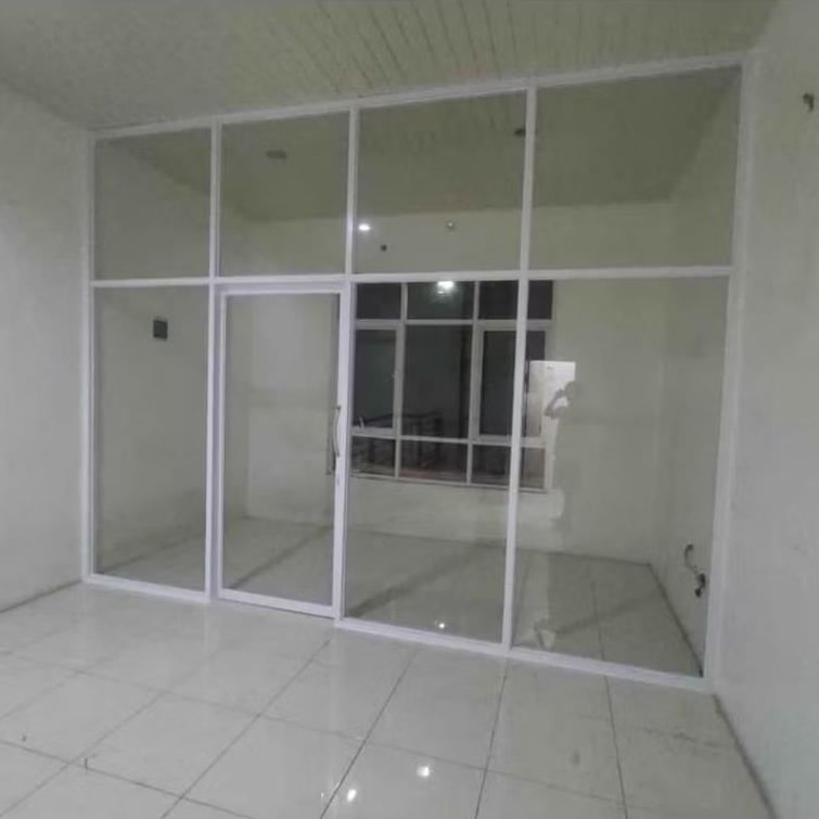 Partisi Kaca Mati Kombinasi Pintu Swing-SlidingDoor