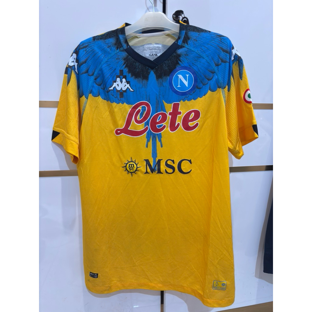 Jersey bola Napoli Kappa x Marcelo Burlon rare langka