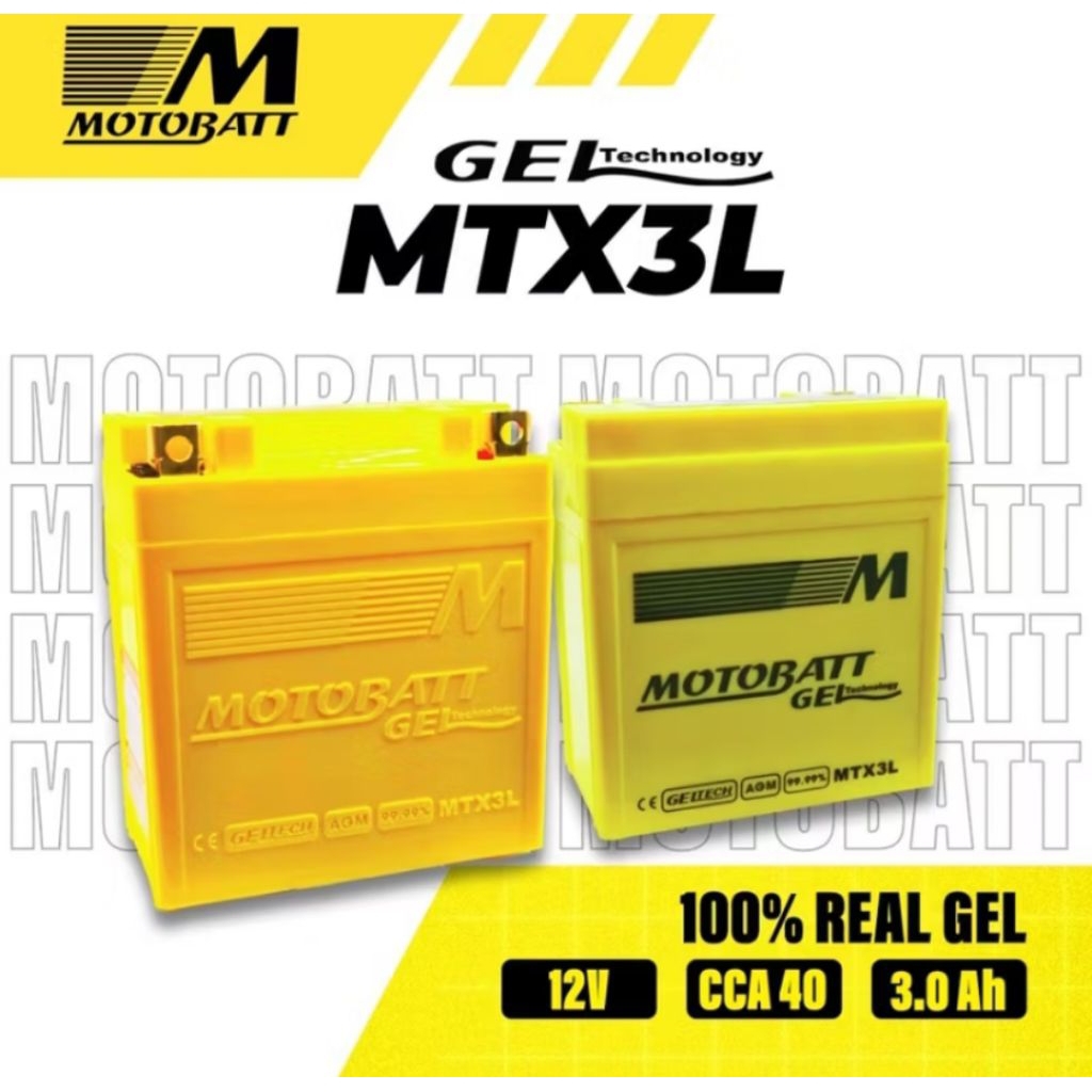 AKI MOTOR RX KING MOTOBATT MTX3L GEL ORIGINAL